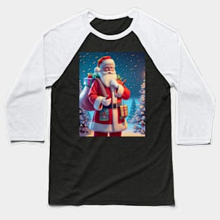 Christmas Santa Baseball T-Shirt